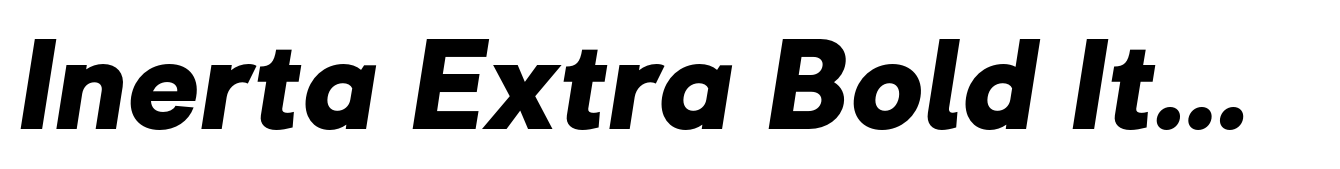 Inerta Extra Bold Italic